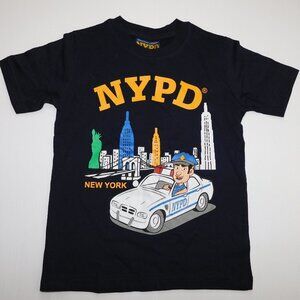 New York Police Department NYPD Graphic Cartoon T Shirt Toddler Boys 2T
